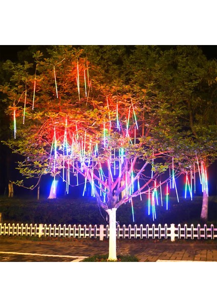 50CM Rgb LED 2mt. Meteor Yılbaşı Aydınlatması Yağmur Kar Efekti Tüp Su Geçirmez Parti Çıbık Işık Eklenebilir 6W