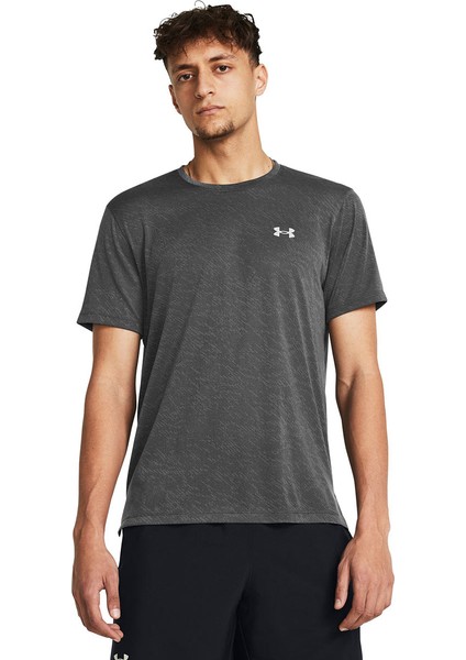 Launch Camo Erkek Gri Yuvarlak Yaka Tişört