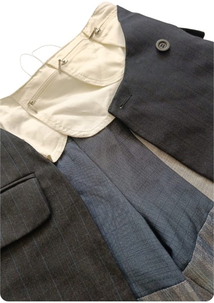 Melısa Mınca Özel Tasarım Pantolon, Unisex Pantolon, Pantolon ve Ceketten Yapılma Pantolon, Geri Dönüştürülmüş Kıyafetlerden Pantolon indirimleri