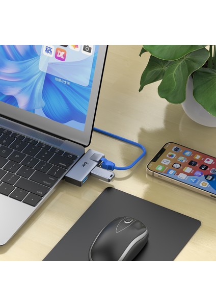 BX22HB USB to USB 3.2 USB 2.0 RJ45 Dönüştürücü Adaptör
