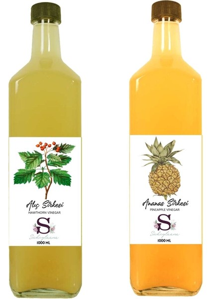 Doğal Alıç Sirkesi 1000 ml - Doğal Ananas Sirkesi 1000 ml