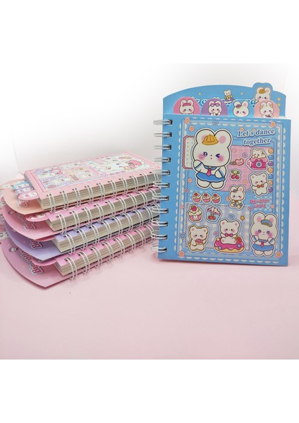 Tatlış Tavşan Ayraçlı A5 Not Defteri (14X18 Cm) - Mavi