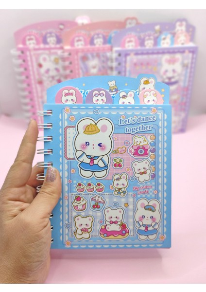 Tatlış Tavşan Ayraçlı A5 Not Defteri (14X18 Cm) - Mavi fiyatları