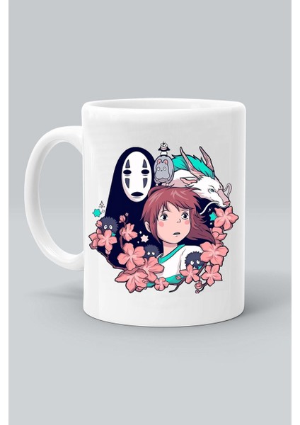 Ruhların Kaçışı Anime Chihiro Karakter Baskılı Beyaz Kupa Bardak