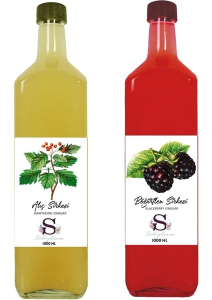 Doğal Alıç Sirkesi 1000 ml - Doğal Böğürtlen Sirkesi 1000 ml