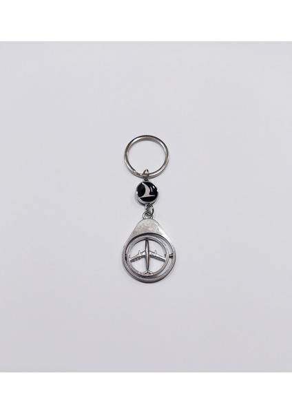 Uçaklı Logo Metal Anahtarlık