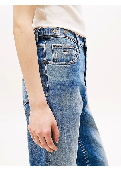 Tommy Hilfiger Kadın Ultra Yüksek Bel Mavi Pantolon modelleri