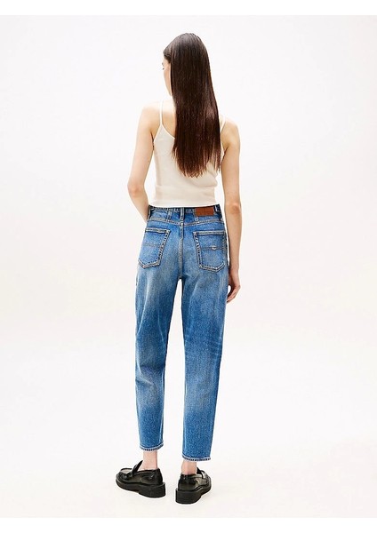 Tommy Hilfiger Kadın Ultra Yüksek Bel Mavi Pantolon fırsatları