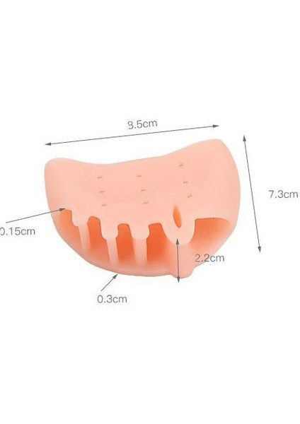 Ten Rengi Ayak 5 Parmak Parmağı Ayıran Silikon Makaralı Bunyon