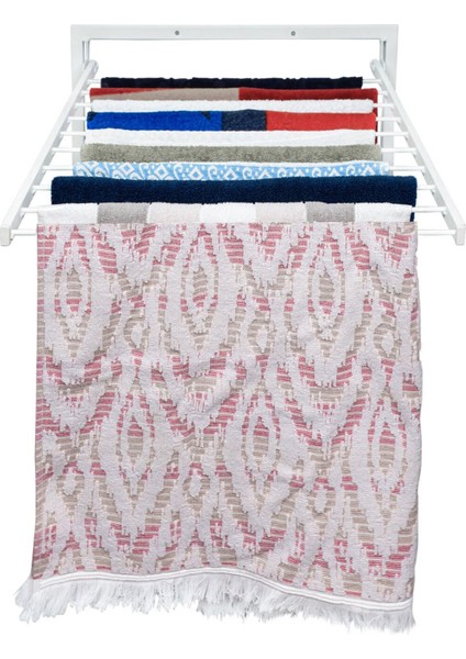 Duvara Monte Katlanabilir Ergonomik Çamaşır Havlu Kurutma Askılık 11 Paslanmaz Çelik Çubuk 70X60 cm fiyatları