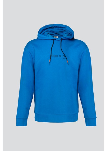 Kapüşonlu Sırtı Baskılı Erkek Sweatshirt
