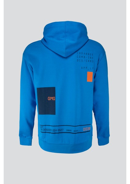 Kapüşonlu Sırtı Baskılı Erkek Sweatshirt