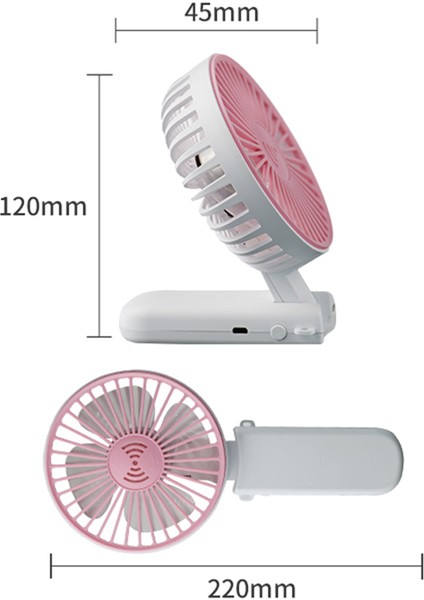 Mini Taşınabilir Katlanabilir USB Şarj Edilebilir Yüksek Kapasiteli Hız Ayarlı Vantilatör (Yurt Dışından)