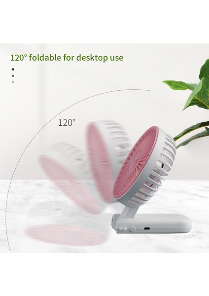 Mini Taşınabilir Katlanabilir USB Şarj Edilebilir Yüksek Kapasiteli Hız Ayarlı Vantilatör (Yurt Dışından)