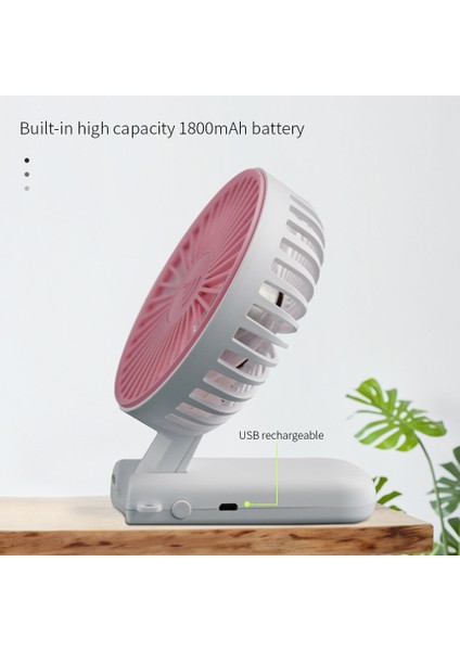 Mini Taşınabilir Katlanabilir USB Şarj Edilebilir Yüksek Kapasiteli Hız Ayarlı Vantilatör (Yurt Dışından)