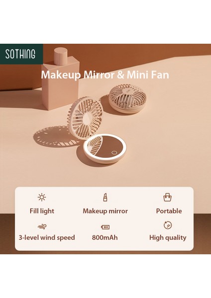 LED Makyaj Aynası Taşınabilir Katlanabilir Şarj Edilebilir Üç Hızı (Yurt Dışından) fiyatları