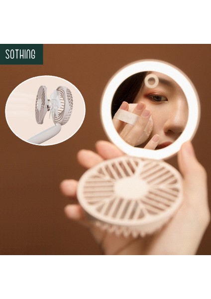 LED Makyaj Aynası Taşınabilir Katlanabilir Şarj Edilebilir Üç Hızı (Yurt Dışından) indirimleri