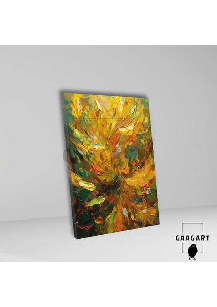 Tekli Dikey Kanvas Duvar Tablosu Yağlı Boya Görünümlü Soyut Desen fiyatları