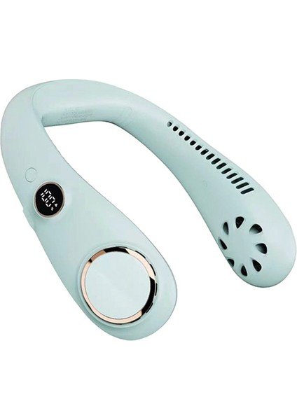 Taşınabilir Kılıfsız Boyun Asılı Vantilatör 3 Dişli Ayarlı 360° Çıkışı Açık Yeşil (Yurt Dışından)