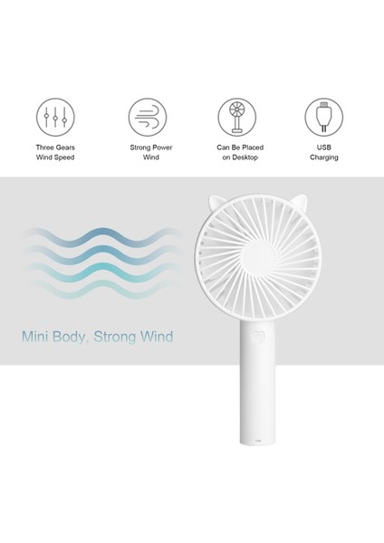 Mini Taşınabilir 3 Hızlı Ayarlanabilir USB Şarj Edilebilir Fan (Yurt Dışından) modelleri
