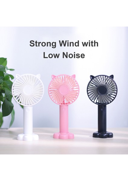 Mini Taşınabilir 3 Hız Ayarı USB Şarj Edilebilir Fan (Yurt Dışından)