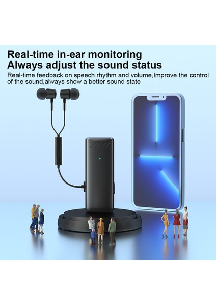 Cep Telefonu Için Mini Kablosuz Lavalier Mikrofonu 360° Şeffaf Gürültü Azaltma (Yurt Dışından)