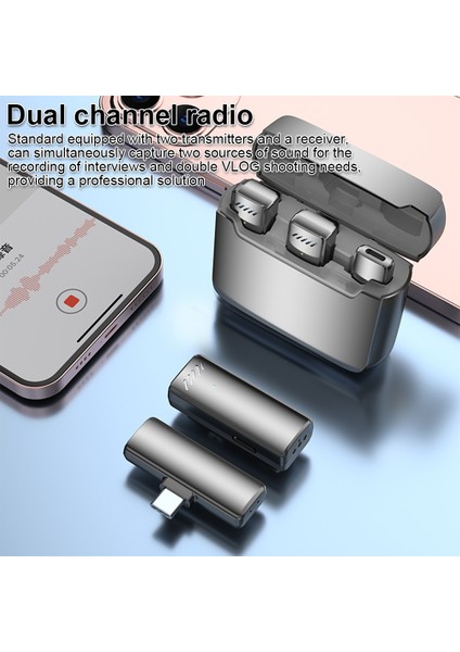Cep Telefonu Için Mini Kablosuz Lavalier Mikrofonu 360° Şeffaf Gürültü Azaltma (Yurt Dışından)