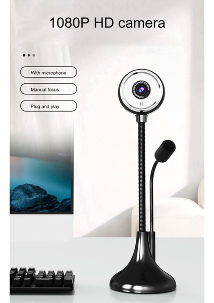 Sada A09 USB Masaüstü Kamerası El ile Odaklanabilir 360° Dönüşlü (Yurt Dışından)