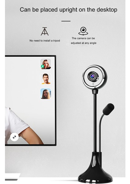 Sada A09 USB Masaüstü Kamerası El ile Odaklanabilir 360° Dönüşlü (Yurt Dışından)