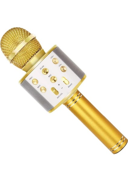 Altın - Suny Kablosuz Bluetooth Karaoke Mikrofonu Pembe Altın Kayıt Fonksiyonu (Yurt Dışından)