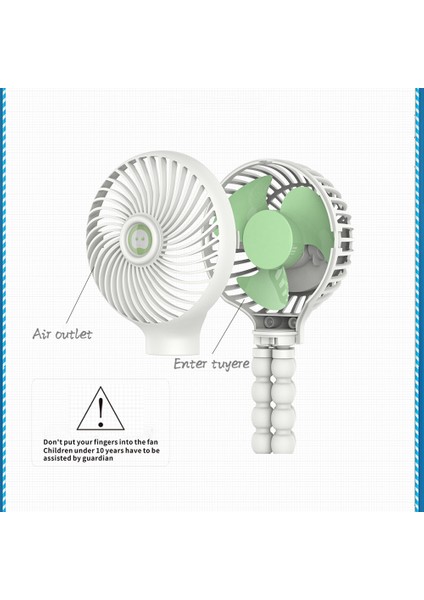 Mini Taşınabilir Ahtapot Şekilli USB Şarjlı 3 Hızlı Fan (Yurt Dışından)