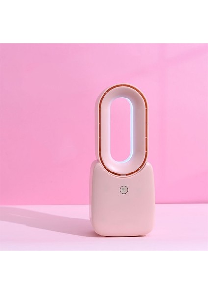 Taşınabilir Mini Bıçaksız Pembe USB Şarj Edilebilir Fan (Yurt Dışından)