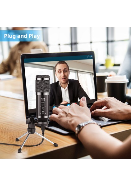 USB Kondansatör Mikrofon Kardiyak Alım Canlı Yayınlama (Yurt Dışından)