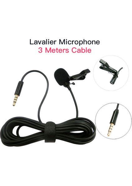 Cep Telefonu Kaydı Için 3.5mm Plug Mini Yüzük Mikrofonu Tam Yönlü Kondansatör (Yurt Dışından)