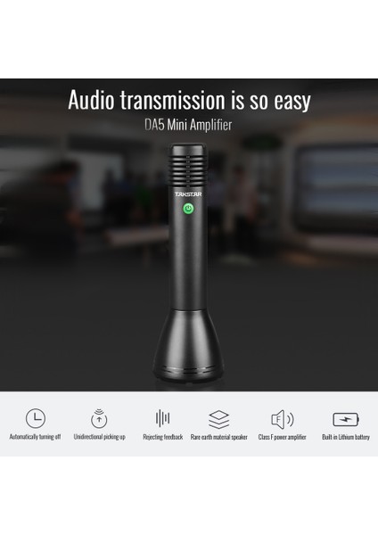 Takstar Da5 Mini El Amplifikatörü 3 Iç 1 5W Dahili Şarj Edilebilir Pil (Yurt Dışından)