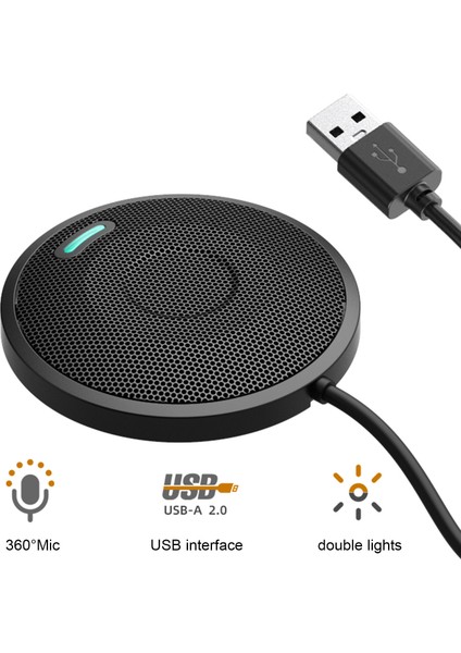 U2 Toplantı ve Sesli Sohbet Için USB Her Yönlü Kondansatör Mikrofonu (Yurt Dışından) modelleri