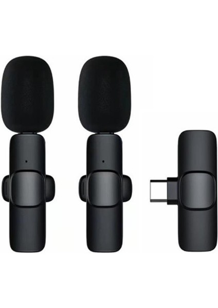 K1 Kablosuz Lavalier Mikrofon 2.4g Gürültü Azaltma Tek-Iki Bağlantılı (Yurt Dışından)