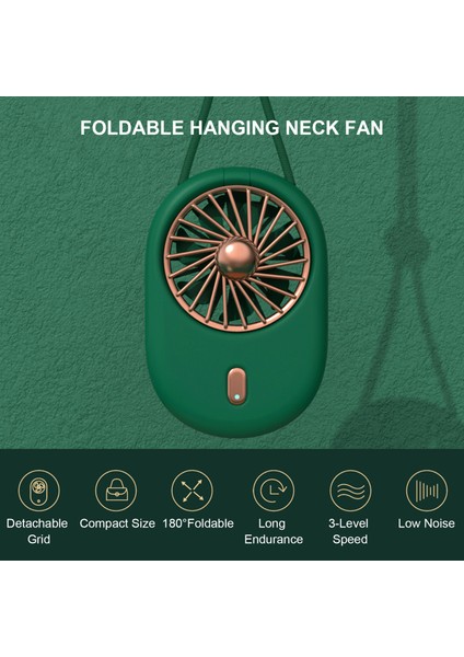 Taşınabilir Asılı Boyun Fanı 180 Derece Katlanabilir 3 Hızlı (Yurt Dışından) modelleri