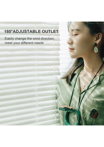 Taşınabilir Asılı Boyun Fanı 180 Derece Katlanabilir 3 Hızlı (Yurt Dışından) fırsatları