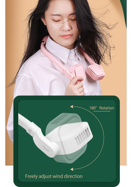 Taşınabilir Askıklı Boyun Fanı USB Pil ile Çalışan 3 Vites Ayarlı (Yurt Dışından) modelleri
