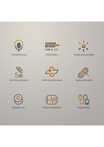 Canlı Yayın Için Tam Yönlü Kondansatör USB Mikrofonu Siyah (Yurt Dışından)