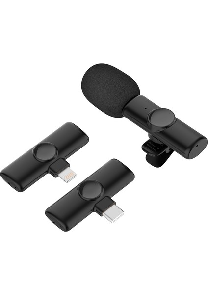 2.4g K1 Kablosuz Lavalier Mikrofon Apple Arayüzlü Gürültü Azaltma Şarjlı Tek-Iki Bağlantı (Yurt Dışından)