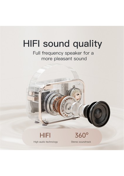 Retro Mini Taşınabilir Bluetooth Hoparlör Şarkı Sözleriyle Şarkı Söyleme Bütünleşik Makinesi Hıfı Alt Sesi (Yurt Dışından) modelleri
