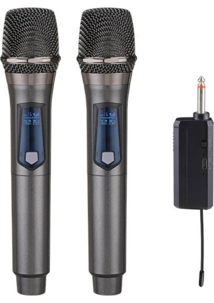 Şarj Edilebilir Kablosuz Mikrofon Iki Çekir Bir Vhf (Yurt Dışından)