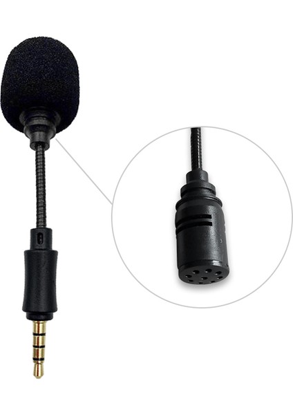 Mini Mikrofon 4 Pinli 3.5mm Pluğlu Akıllı Telefonlar Için Kayıt ve Canlı Yayın (Yurt Dışından)