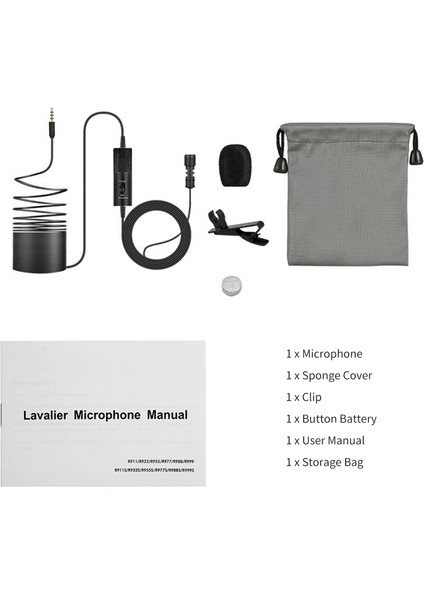 Lavalier Mikrofon Hepsidüzey Kayıt 3.5mm Takım (Yurt Dışından) fiyatları