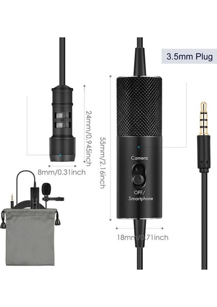 Lavalier Mikrofon Hepsidüzey Kayıt 3.5mm Takım (Yurt Dışından) indirimleri