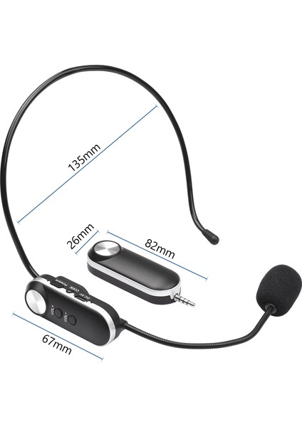 Uhf Kulaklıklu Kablosuz Mikrofon Profesyonel Kablosuz Mikrofon Seti 6.35MM Alıcı Öğretim ve Ktv Için (Yurt Dışından) fiyatları