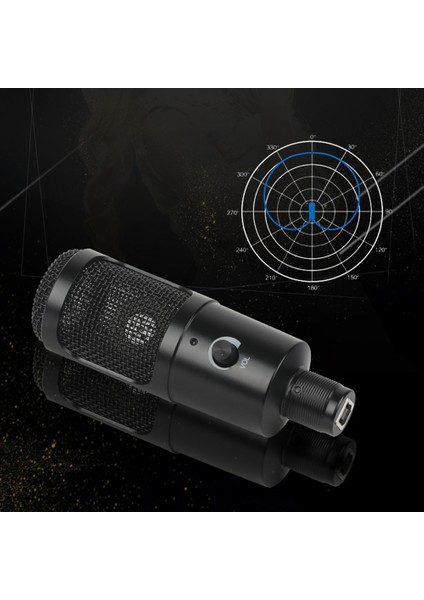 Kayıt Akışı Için Mini Stabilizatörlü USB Tak ve Çalıştır Kondansatör Mikrofonu (Yurt Dışından)
