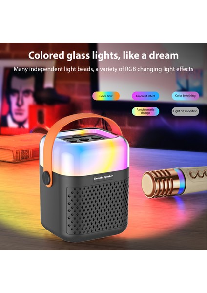 Karaoke Makinası 2 Kablosuz Mikrofon Rgb Işık Efektleri 3D Çevre Ses (Yurt Dışından) modelleri